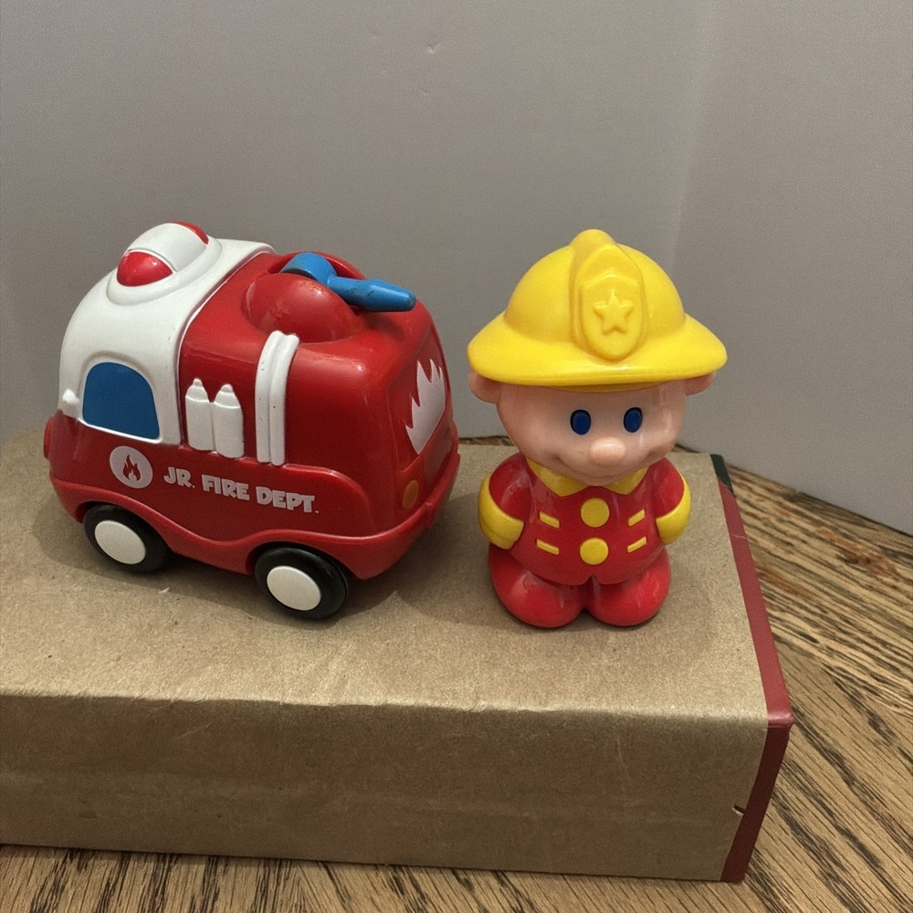 Fireman Fire truck Toy Lot Rescue Jr Fire‎ Dept Batteries Untested